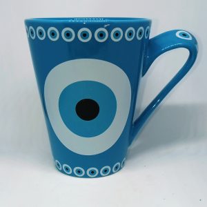 Blue evil eye mug