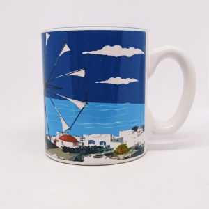 Espresso mug with Mykonos windmill
