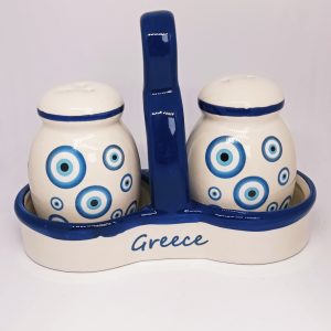 Salt and pepper with evil eye