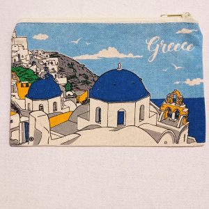 Canvas purse with colourful traditional church