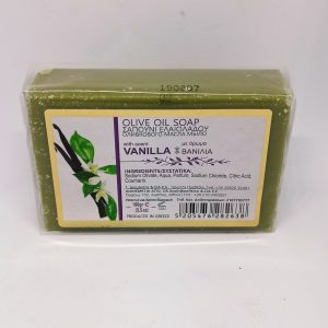 Vanilla handmade soap with olive oil made in Greece