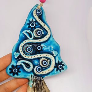 Christmas tree with evil eye wall decoration