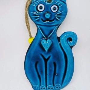 Blue cat wall hanging