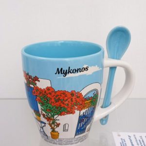 Mug with boukamvilia flower