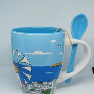 Large mug with Mykonos windmill