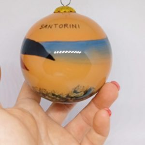 Christmas ball glass Santorini orange tree hanging decoration