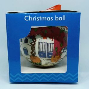 Christmas ball local house with boukamvillia flowers tree hanging decoration