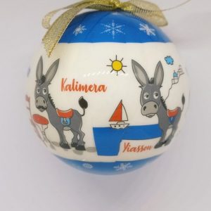 Christmas ball donkey “kalimera” tree hanging decoration