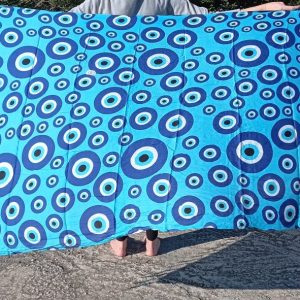 Blue evil eye pareo / sarong / beach cover up