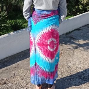 Pink colorful pareo / sarong / beach cover up