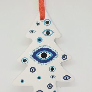 Christmas tree hanging decoration with evil eye