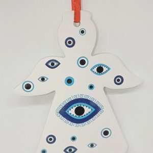 Angel Christmas ornament with evil eye tree hanging decoration