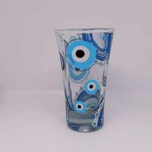 Party shot blue evil eye from Greece