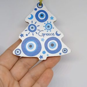 Blue evil eye good luck ornament Christmas hanging decoration