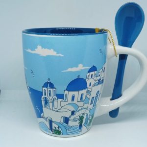 Large mug Santorini traditional church